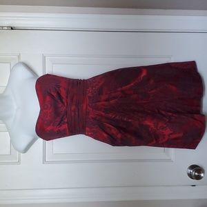 Teeze Me Red/Black Tie Back Juniors Dress with Pockets